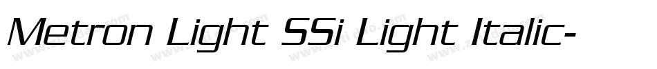 Metron Light SSi Light Italic字体转换